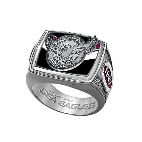 manly sea eagles ring with club emblem