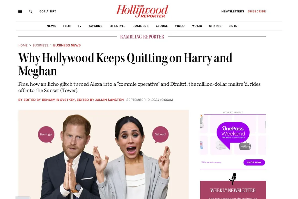 Prince Harry Meghan Markle The Hollywood Reporter
