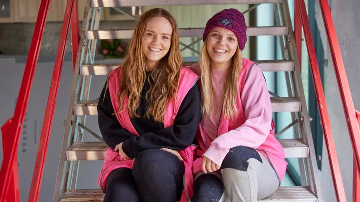 Maddy and Charlotte from TV show The Block