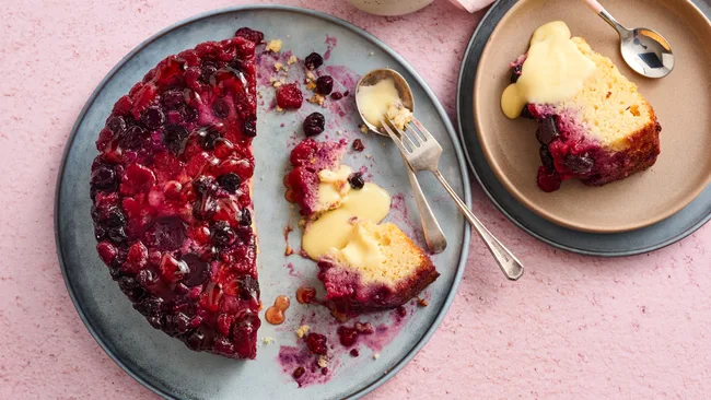 Berry Jam Upside-Down Cake