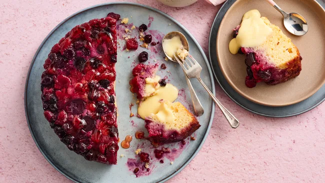 Berry Jam Upside-Down Cake