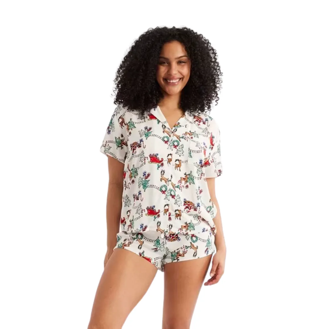 Women's Premium Christmas Scene Pj Set