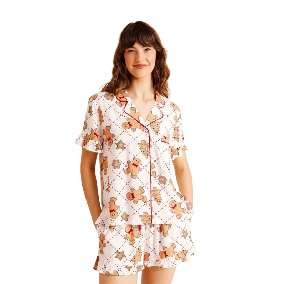 PJ Club Frill Gingerbread Cookies Print Set