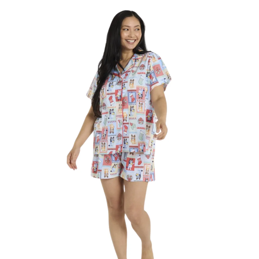 Women's Bluey Christmas Print Pyjama Set