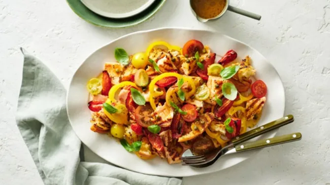 Panzanella Salmon Salad