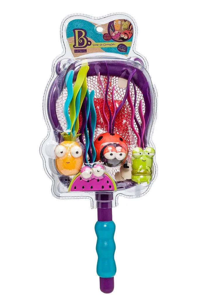 B. Toys Diving Set with four colourful toys and a purple diving net.