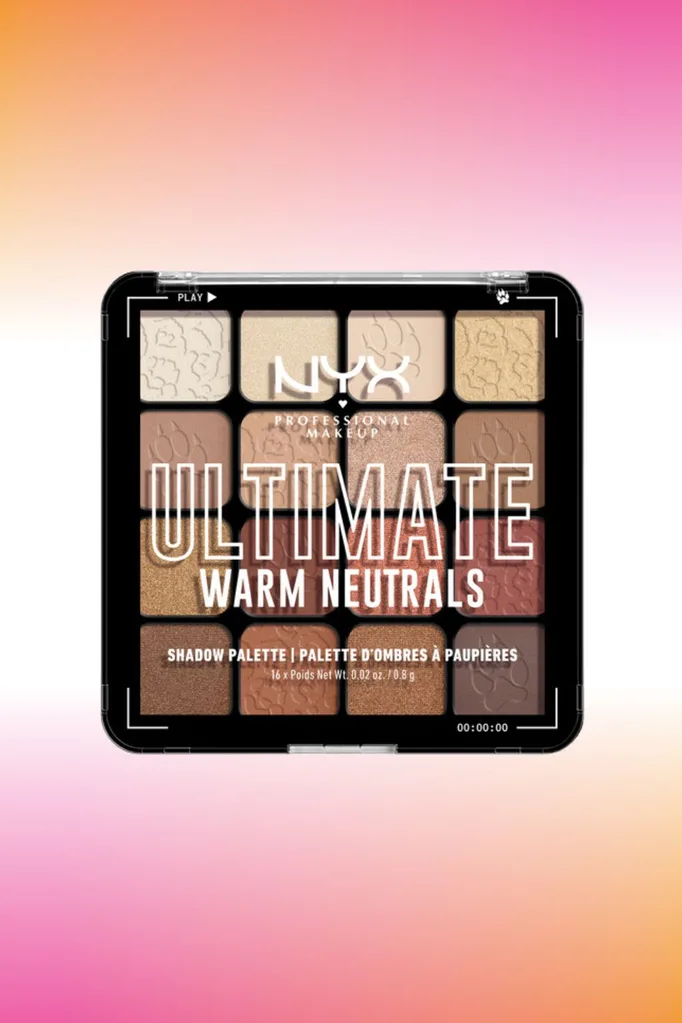 NYX Professional Makeup Ultimate Shadow Palette Warm Neutrals.