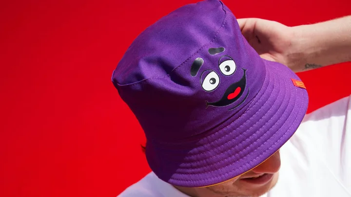 Macca’s have dropped an exclusive line of Grimace themed merch