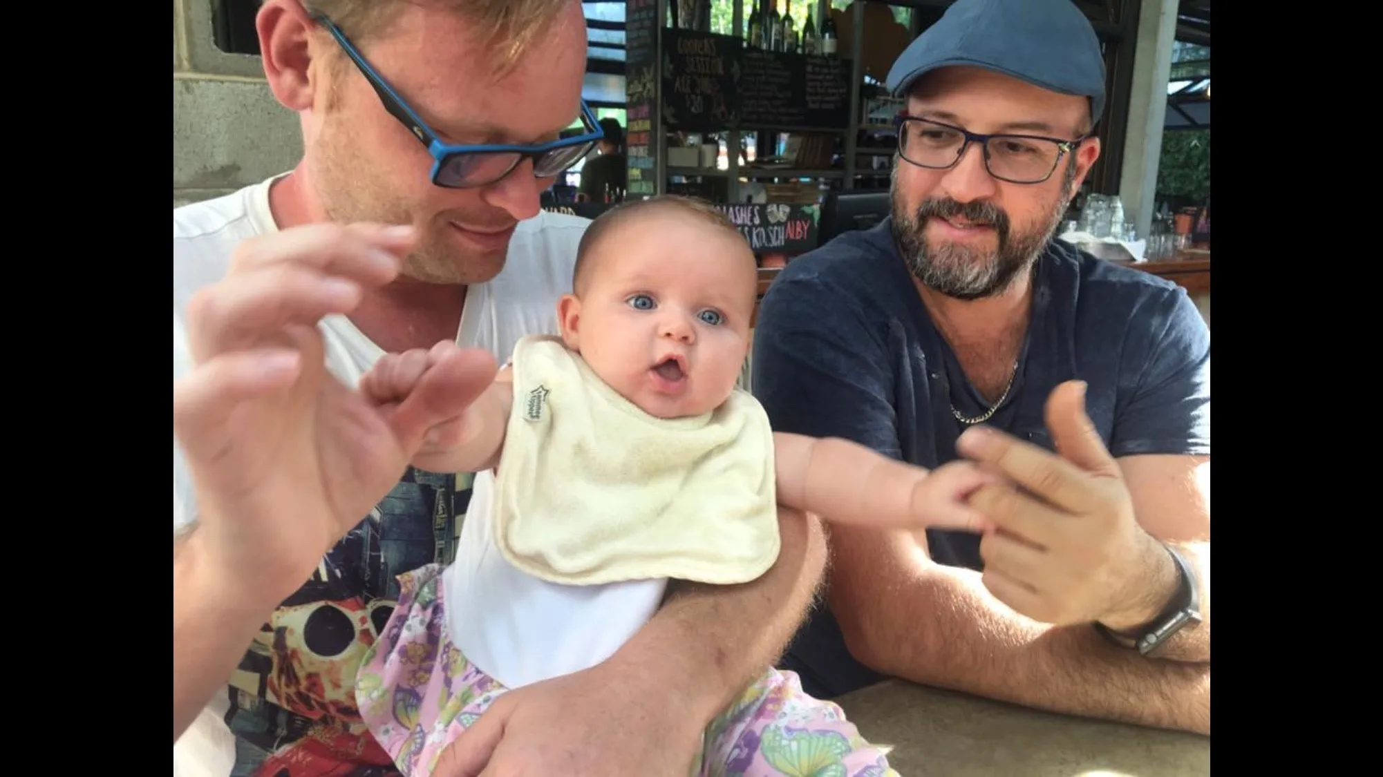 Chris Pete and baby