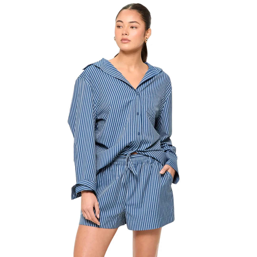 Lily Loves Pull on Shorts Blue Stripe