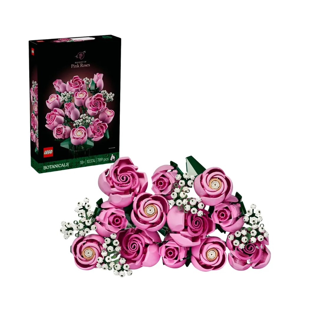 LEGO Botanicals Bouquet of Pink Roses for Adults  