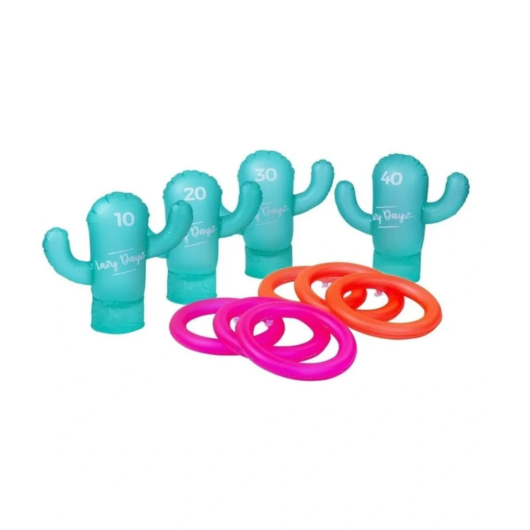 Lazy Dayz Inflatable Cactus Ring Toss Game
