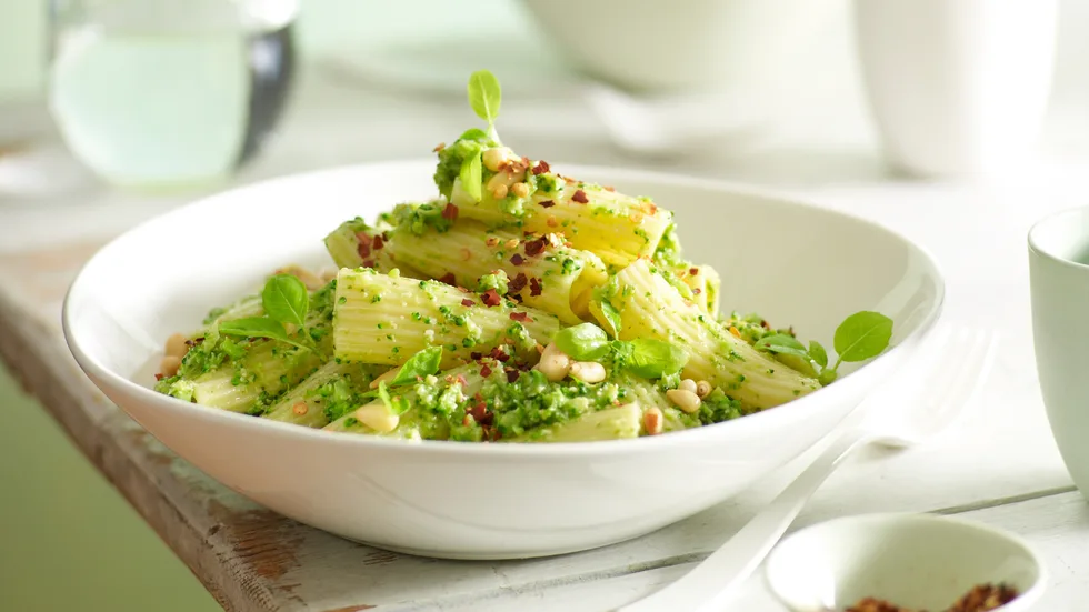 Broccoli Pesto Rigatoni.