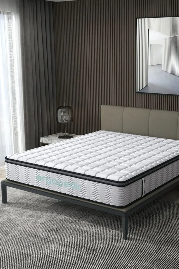 Ergopedic 5 Zone Spring Mattress in White.