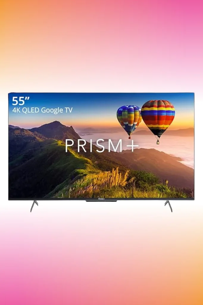 PRISM+ Q55 Ultra | 4K QLED Google TV | 55 inch | Google Playstore | HDR10+ | IPS Panel | ZeroBezel | 4K Netflix & YouTube | Dolby Audio | DTS TruSurround | Digital TV | WiFi