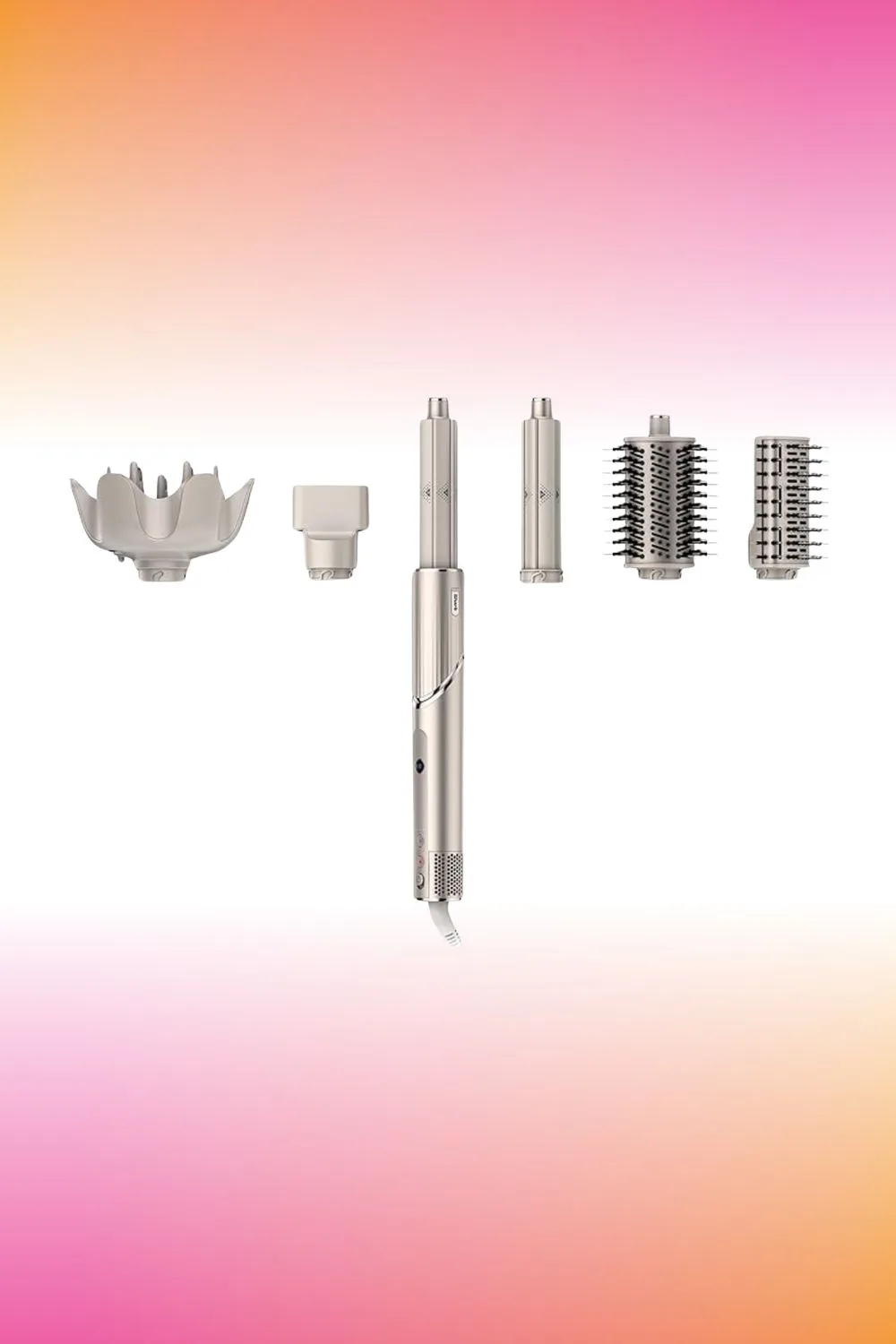 The Shark FlexStyle Air Styling & Drying System with Auto-Wrap Curlers, Paddle Brush, Oval Brush, Concentrator, Diffuser and Storage Case.