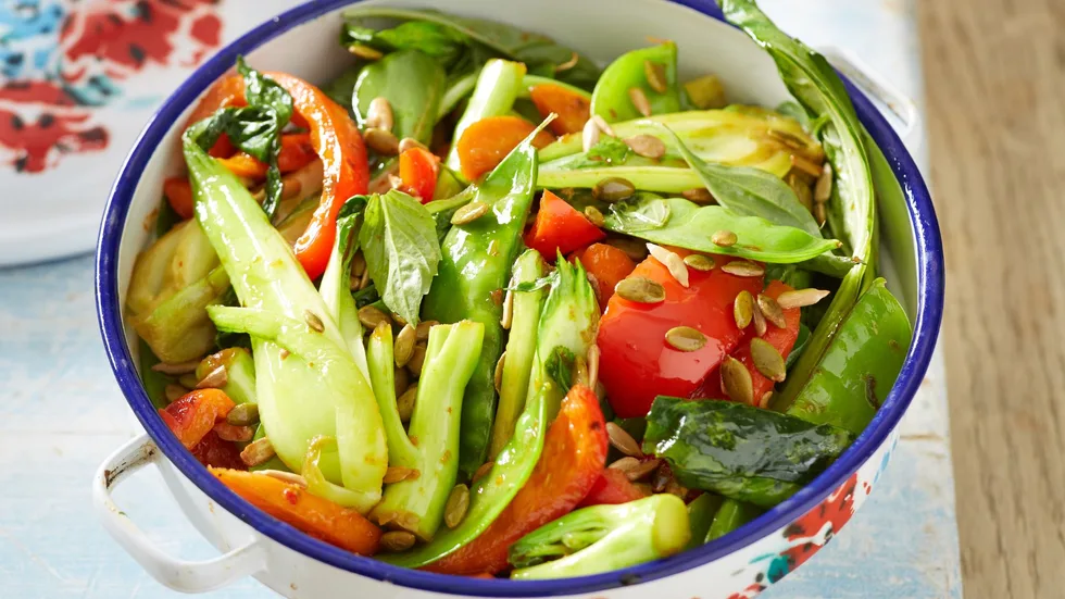 Stir-Fried Curried Vegetables with Thai Basil