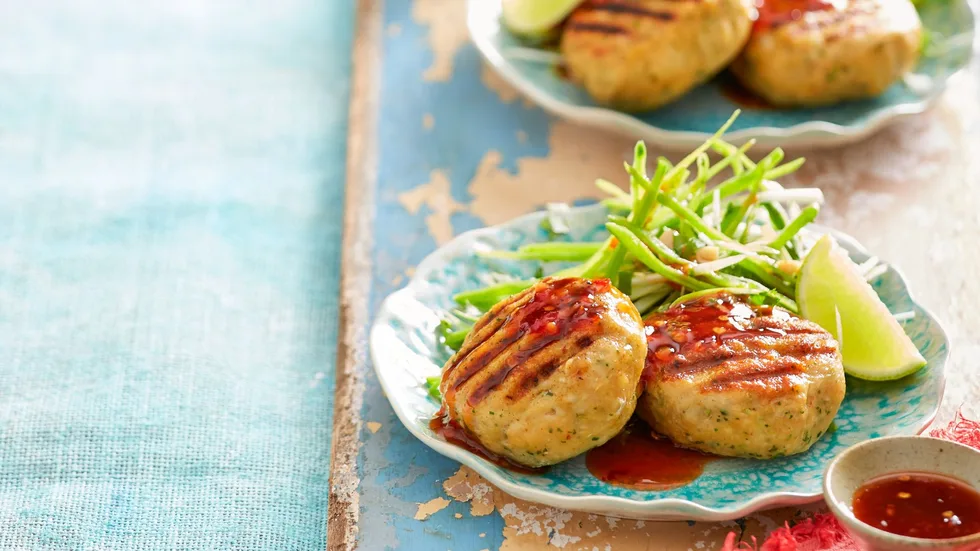 Thai Fish and Prawn Cakes with Asian Salad