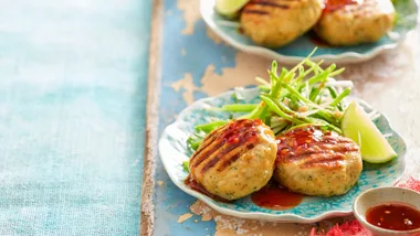 Thai Fish and Prawn Cakes with Asian Salad