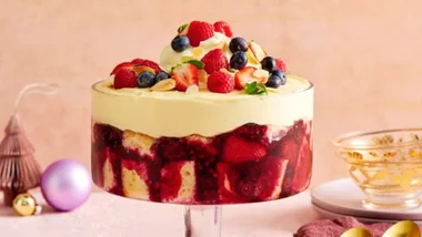 A deliciously simple six ingredient berry trifle recipe