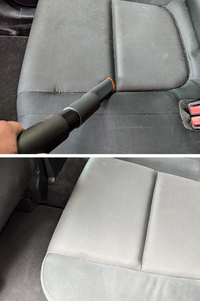 shark messmaster vacuum during car cleaning