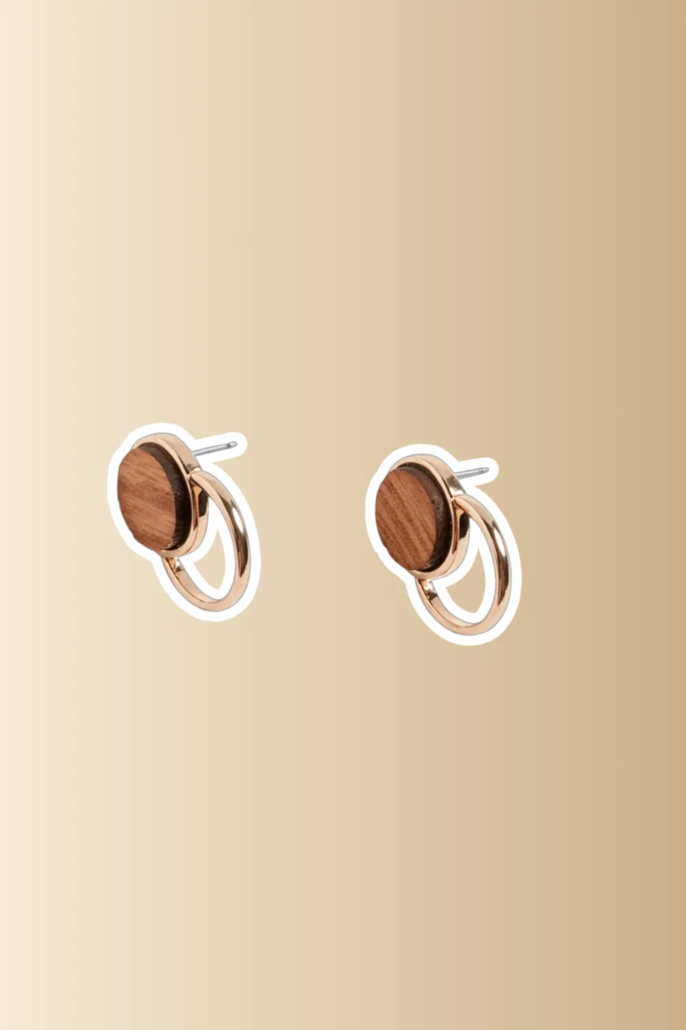 brown and gold earrings