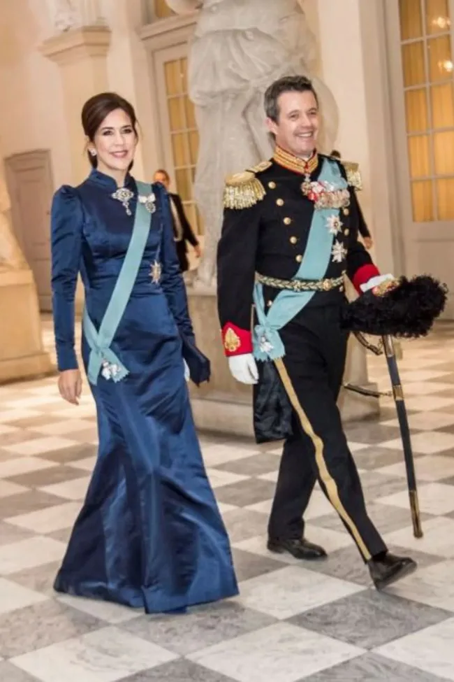 Princess and now Queen Mary and the then-Prince and now King Frederik New Year's Eve 2017/2018