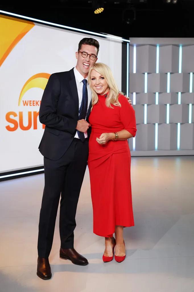 David Woiwod with Weekend Sunrise co-host Monique Wright