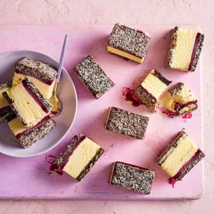 berry lamington ice creams