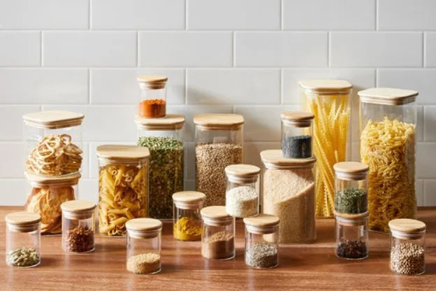 temple and webster 20 Piece Pantry Canisters & Spice Jar Set