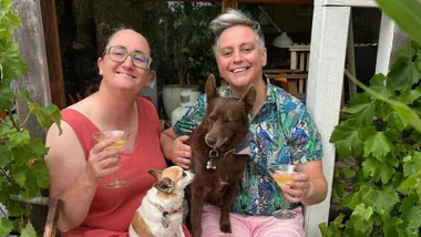 Geraldine Hickey with her wife Cathy Bateman