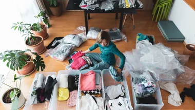 woman organising her home