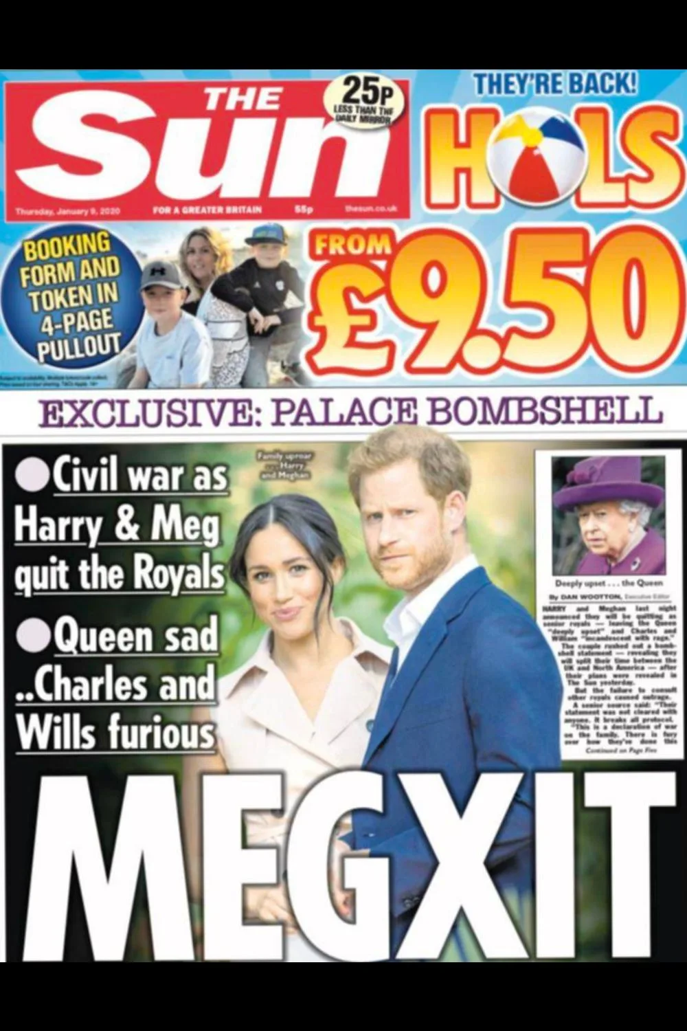 The Sun newspaper Megxit headline