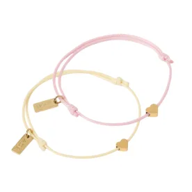 arms of eve angel heart friendship bracelet pair 