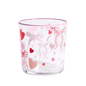 next heart and bow pink tumbler glasses