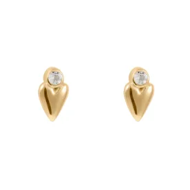kirstin ash gold heart stud earrings 