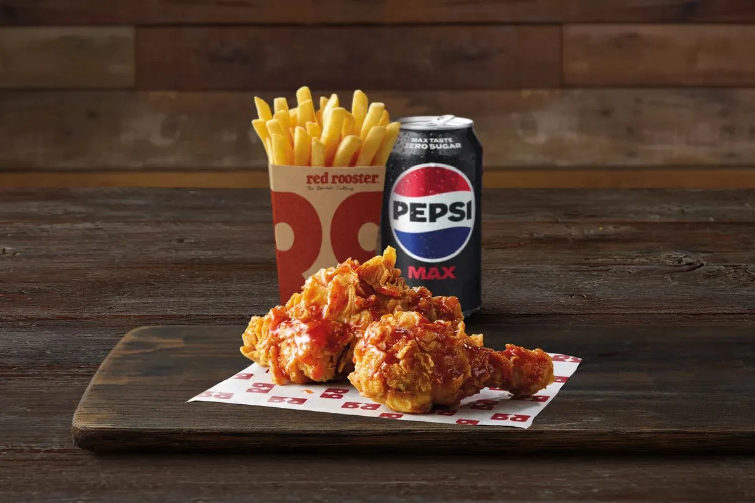 red rooster chicken meal