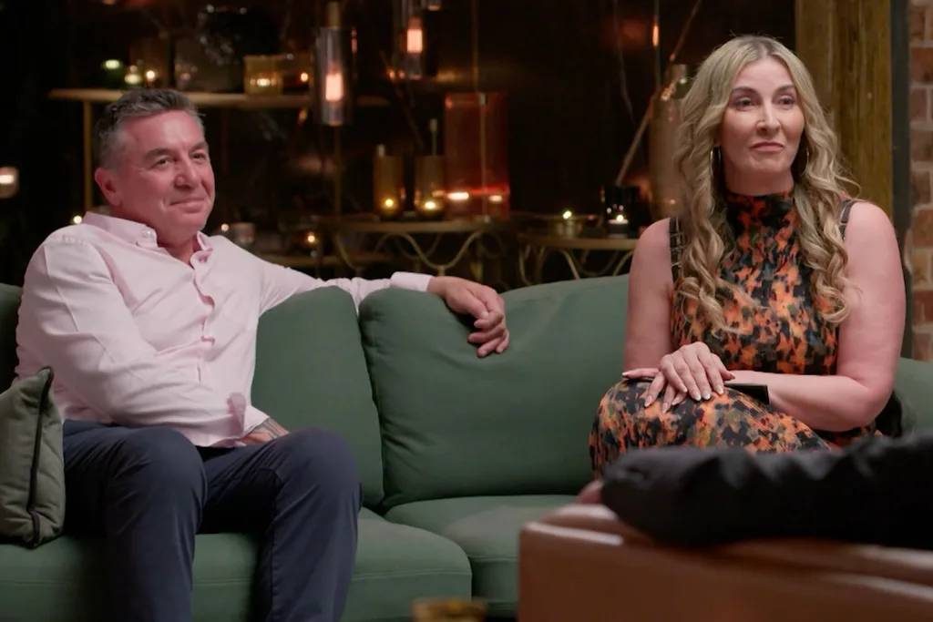 tony and morena at the married at first sight commitment ceremony