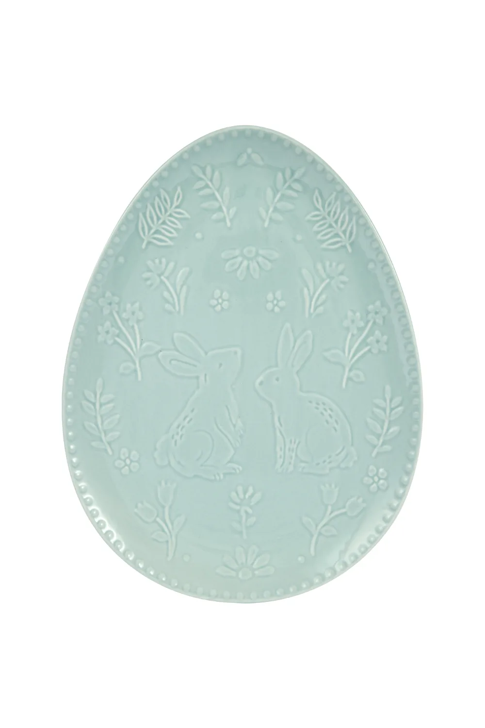 kmart easter egg shaped embossed serving plate