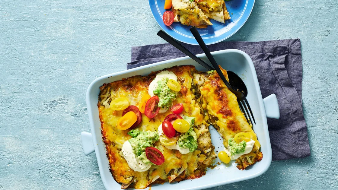 These Baked Chicken Enchiladas only take four steps to cook! | New Idea