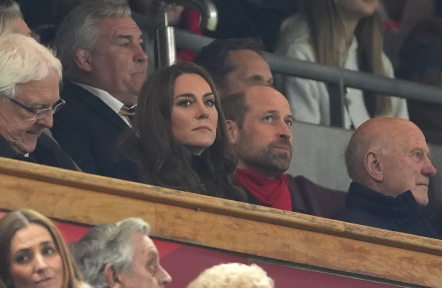 Kate and William at rugby match