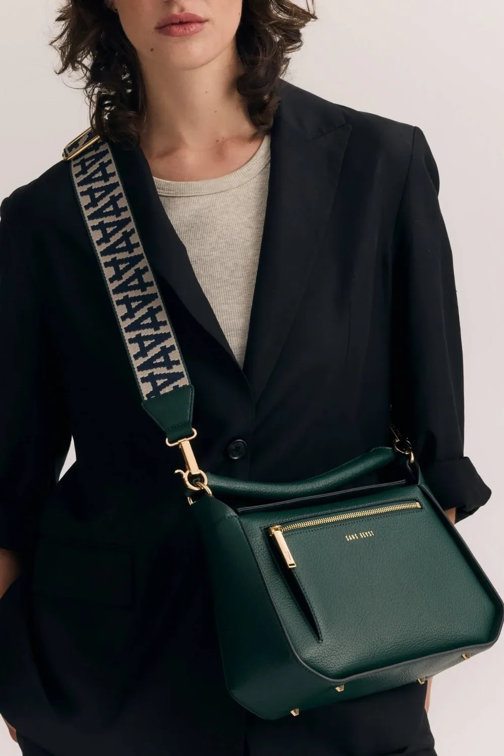 sans beast green cross body bag 