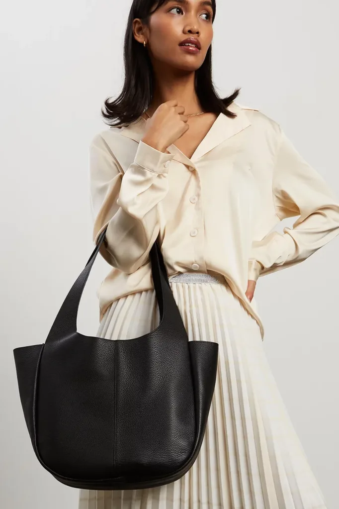 oroton black work tote bag