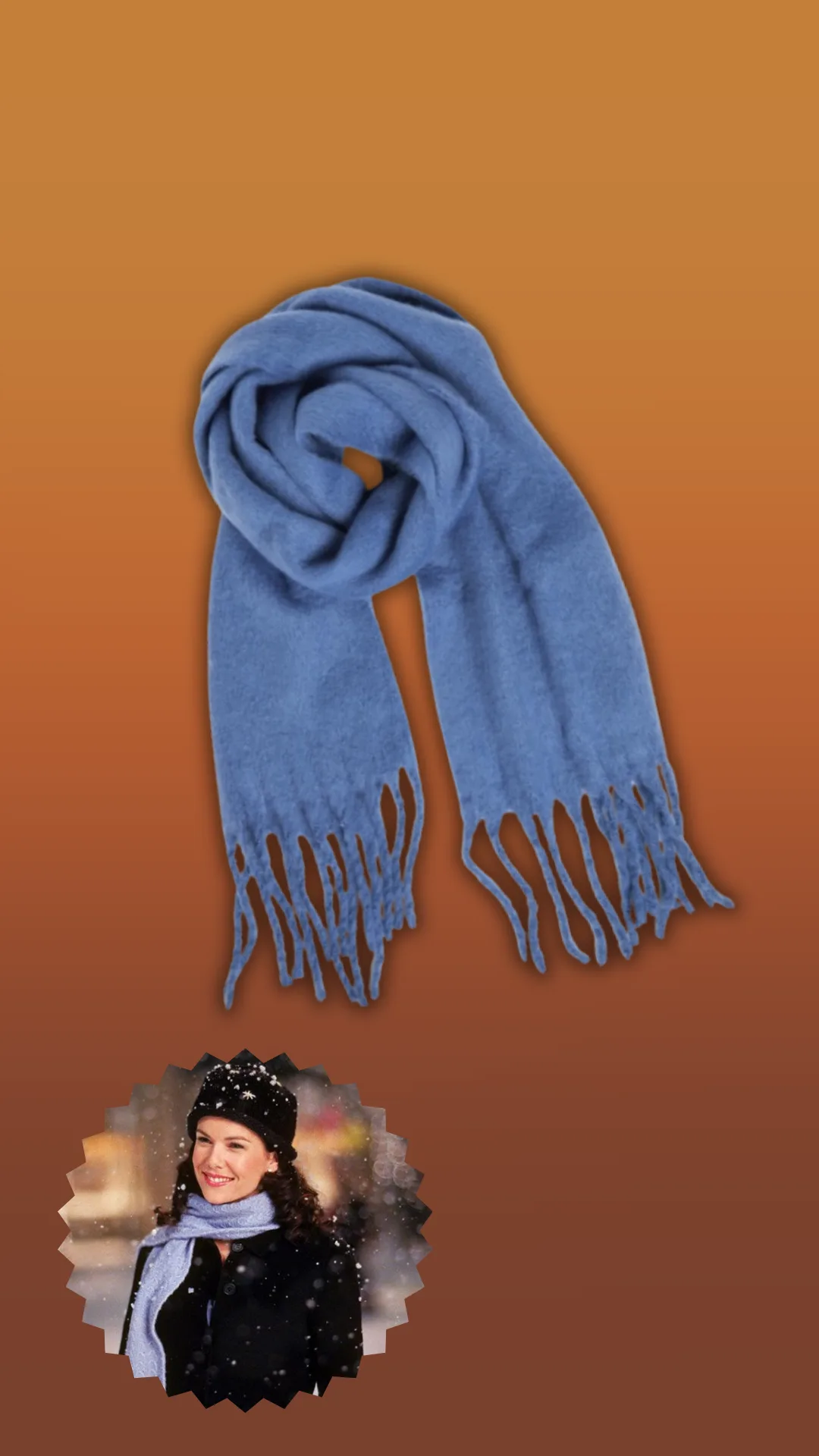A blue scarf.