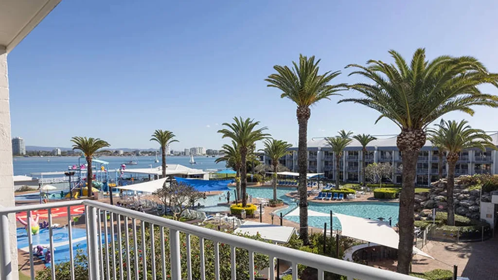 The view from a room at Sea World Resort.