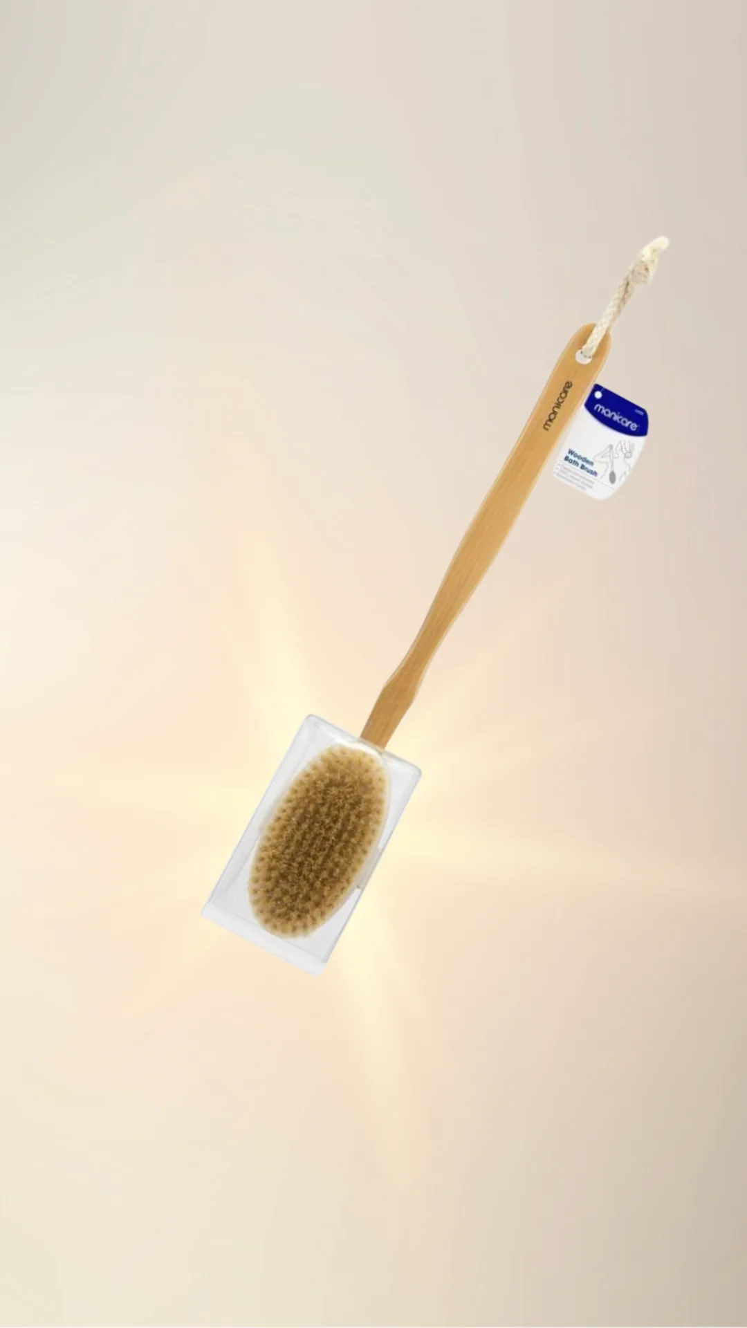 Wooden bath body brush