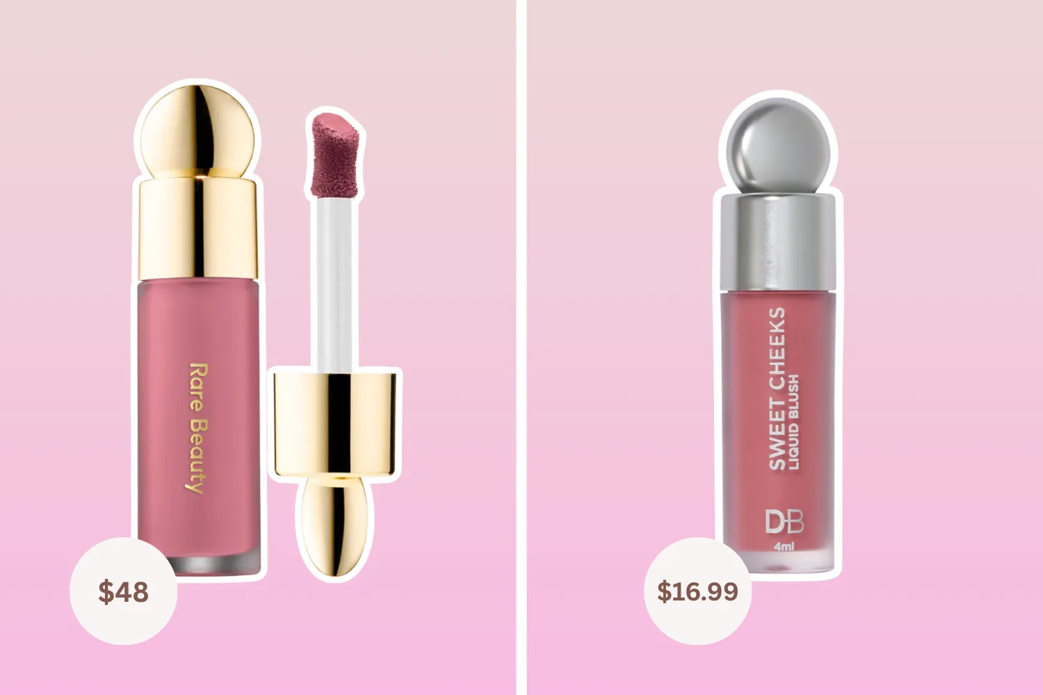 rare beauty liquid blush and desginer brands liquid blush 