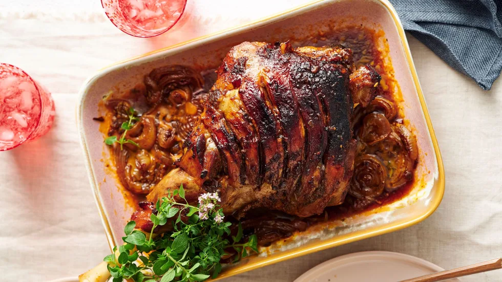 Sticky Chipotle Slow Roasted Lamb