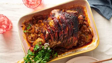 Sticky Chipotle Slow Roasted Lamb