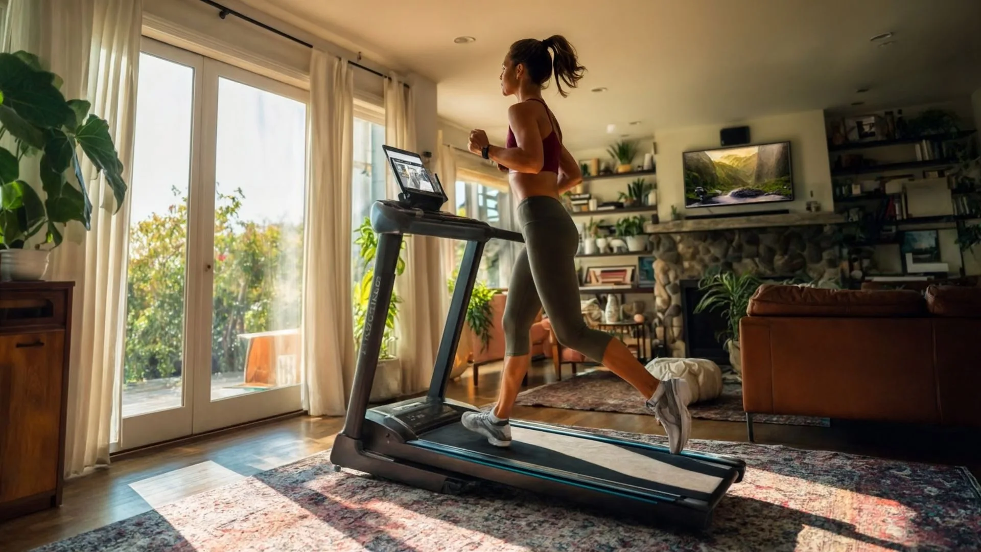 person on treadmill